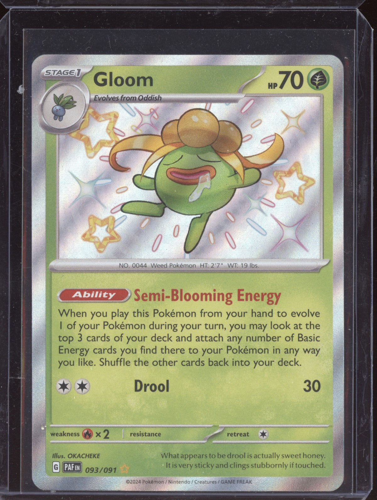 Gloom 2024 Pokemon Paldean Fates Shiny Rare 093/091