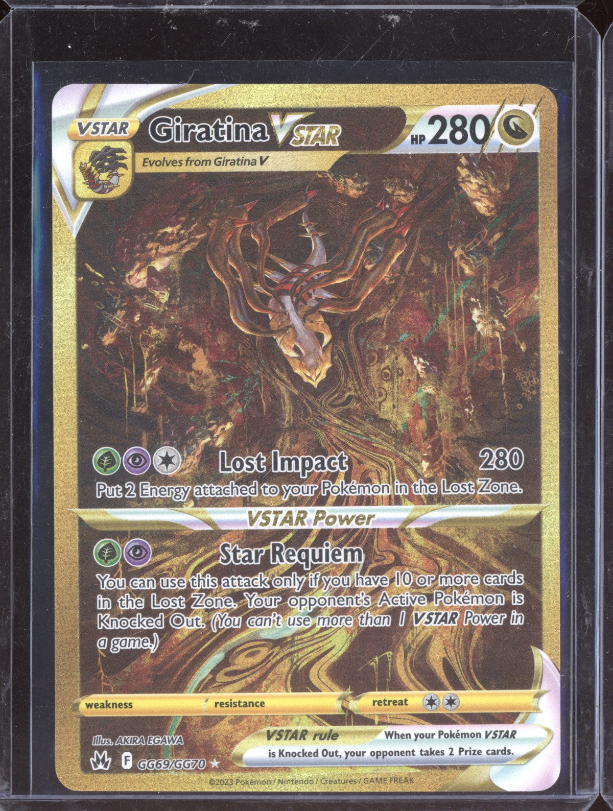 Giratina VSTAR 2023 Pokemon Crown Zenith Trainer Gallery Secret Rare GG69/GG70