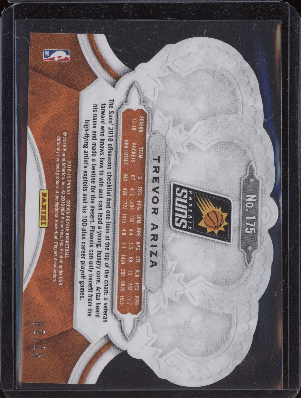 Trevor Ariza 2018-19 Panini Crown Royale Purple Crystal 2/25