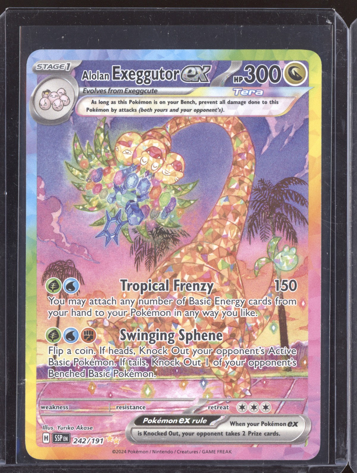 Alolan Exeggutor ex 2024 Pokemon Surging Sparks Special Illustration Rare 242/191