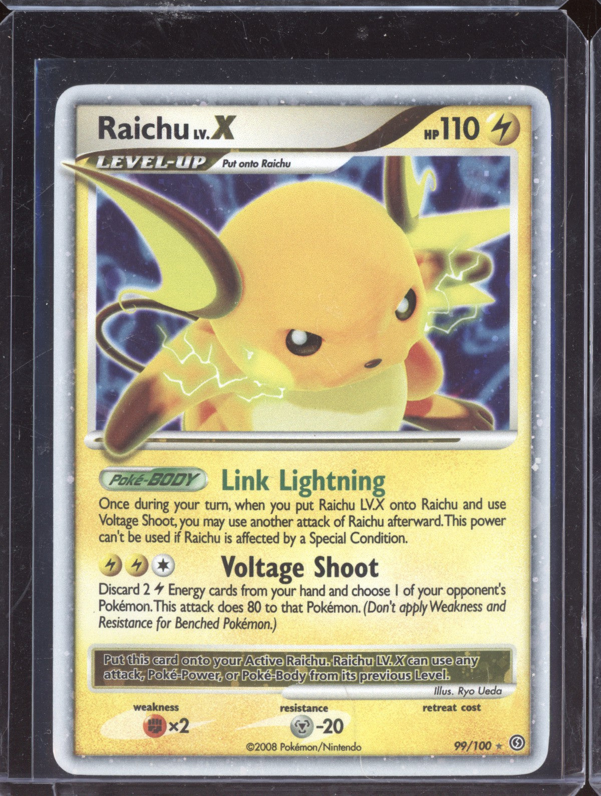 Raichu LV.X 2008 Pokemon Stormfront Rare Holo LV. 99/100