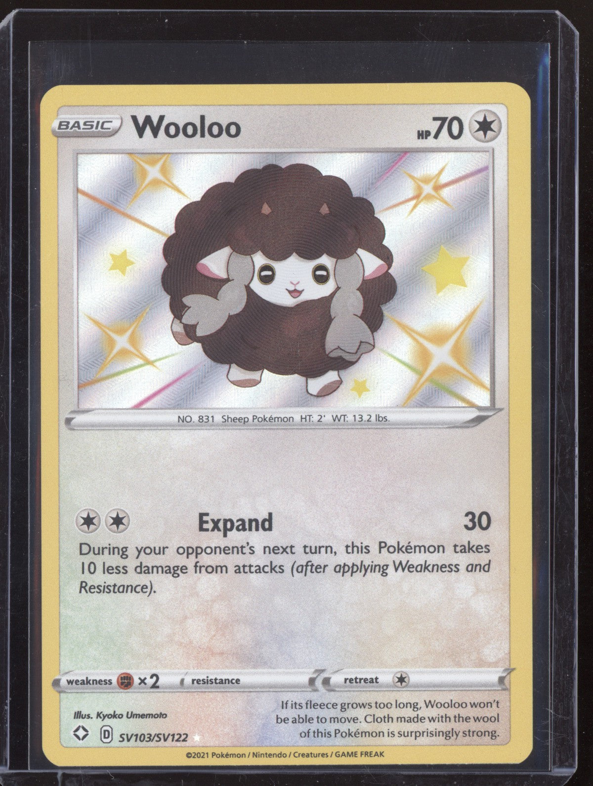 Wooloo 2021 Pokemon Shining Fates Shiny Rare SV103/SV122
