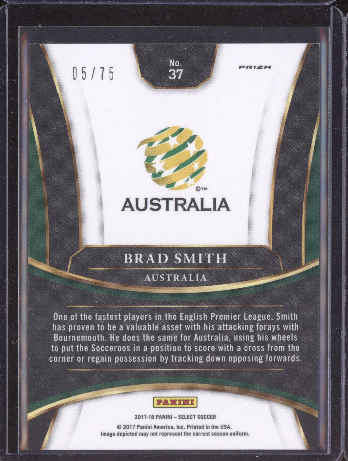 Brad Smith 2017-18 Panini Select Terrace Orange 5/75