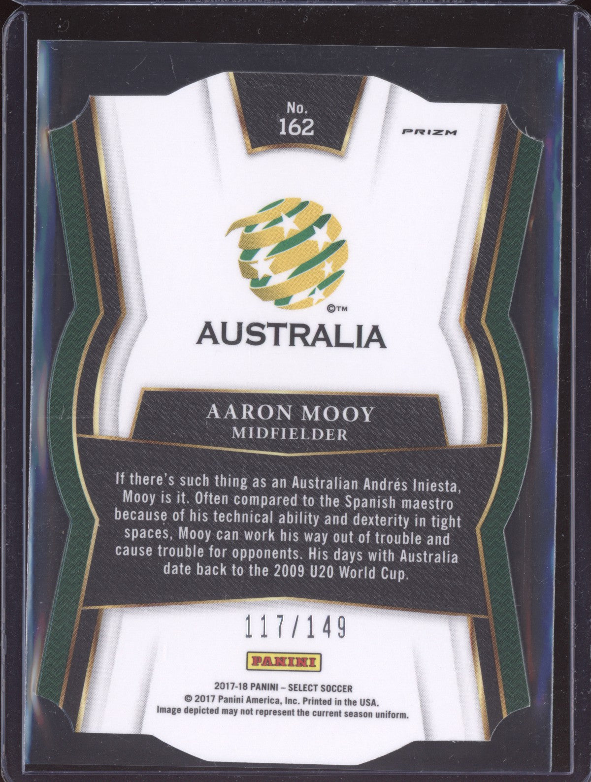 Aaron Mooy 2017-18 Panini Select Mezzanine Purple Blue Die Cut 117/149