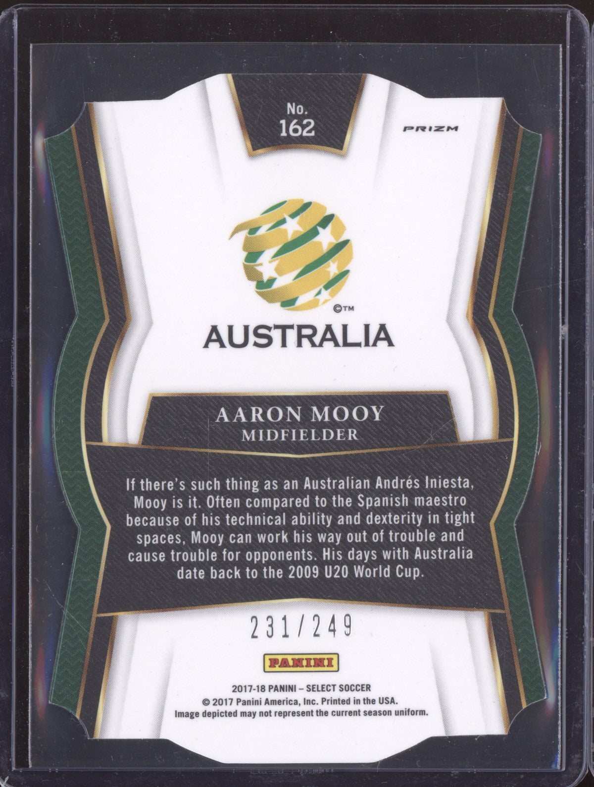 Aaron Mooy 2017-18 Panini Select Mezzanine Light Blue Die Cut 231/249