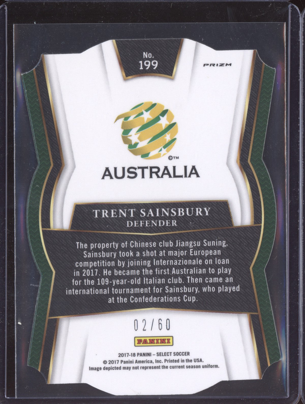 Trent Sainsbury 2017-18 Panini Select Mezzanine Pink Die Cut 2/60