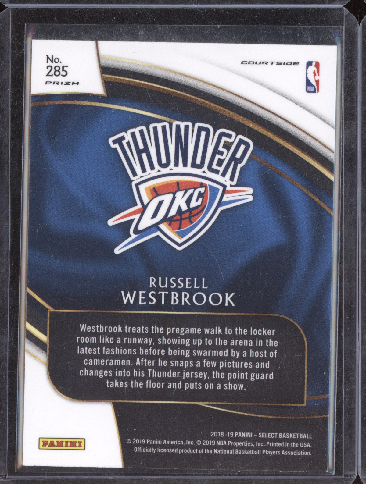 Russell Westbrook 2018-19 Panini Select Courtside Silver