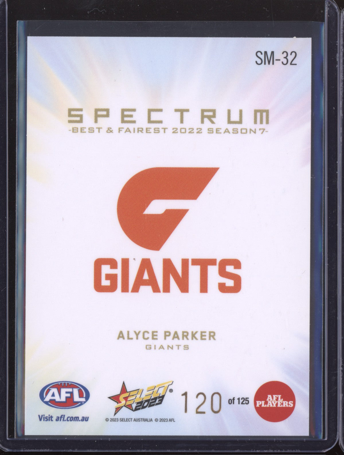 Alyce Parker 2023 Select Spectrum 120/125