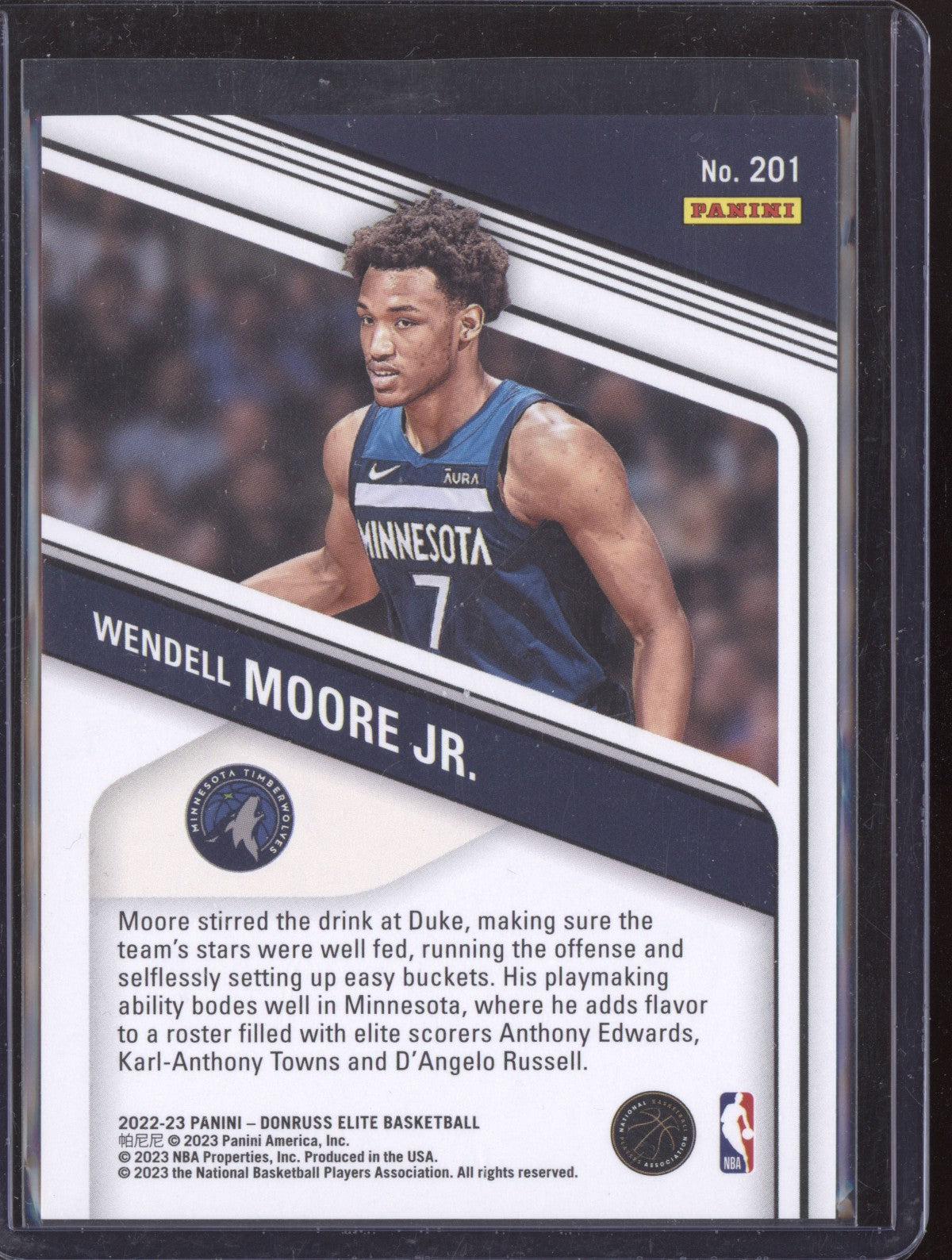 Wendell Moore Jr 2022-23 Panini Donruss Elite Hyper Red Asia RC 69/88