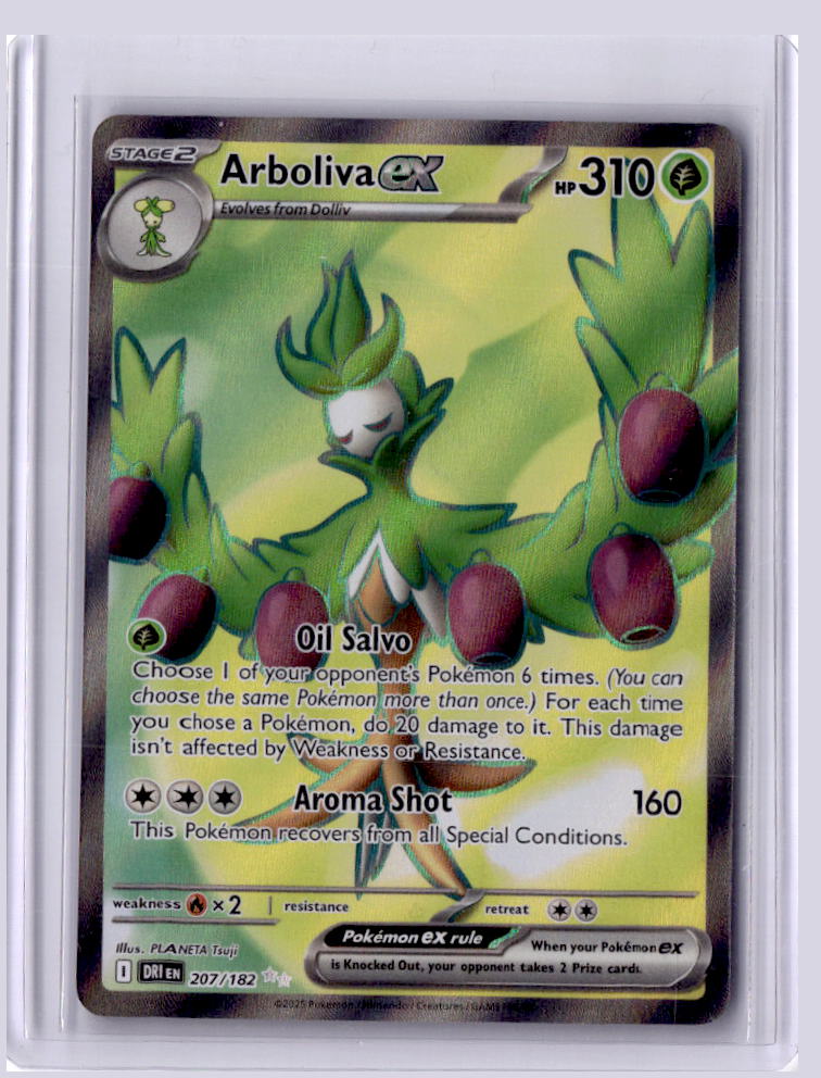 Arboliva ex 2025 Pokemon Destined Rivals Ultra Rare 207/182