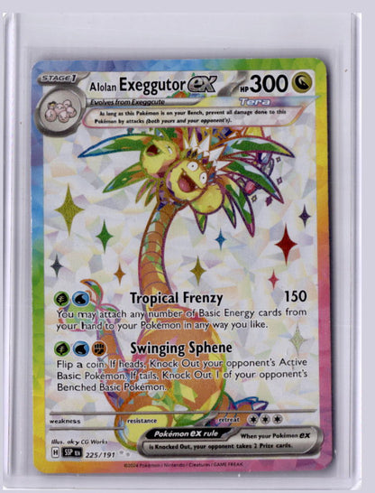 Alolan Exeggutor ex 2024 Pokemon Surging Sparks Ultra Rare 225/191
