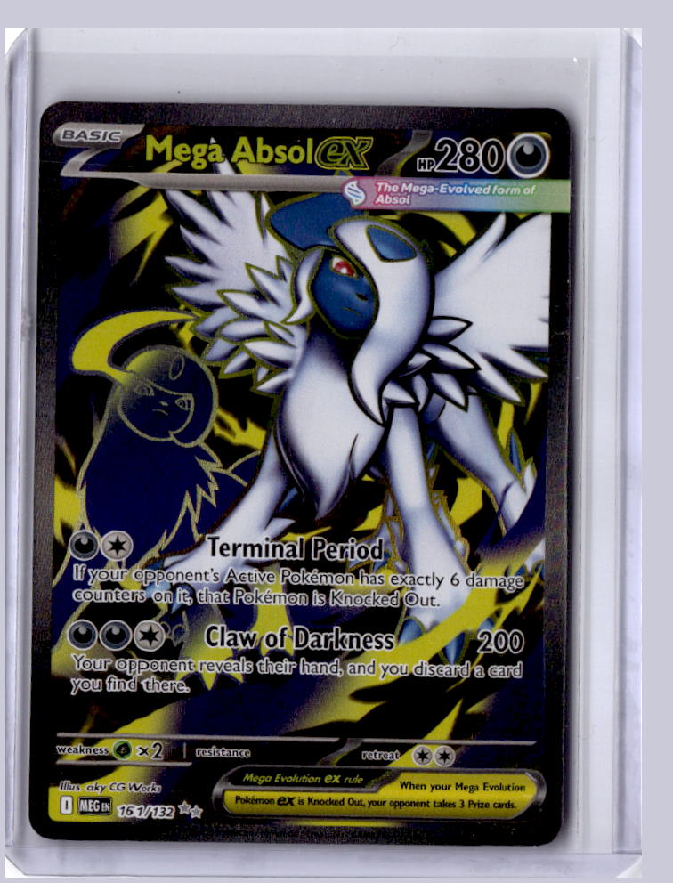 Mega Absol ex 2025 Pokemon Mega Evolution Ultra Rare 161/132