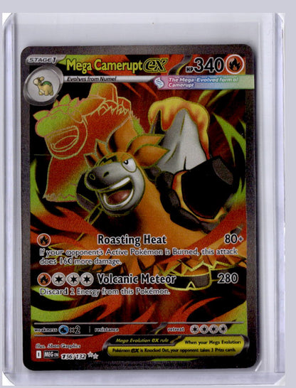 Mega Camerupt ex 2025 Pokemon Mega Evolution Ultra Rare 156/132