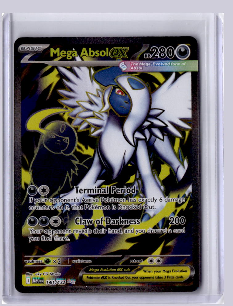 Mega Absol ex 2025 Pokemon Mega Evolution Ultra Rare 161/132