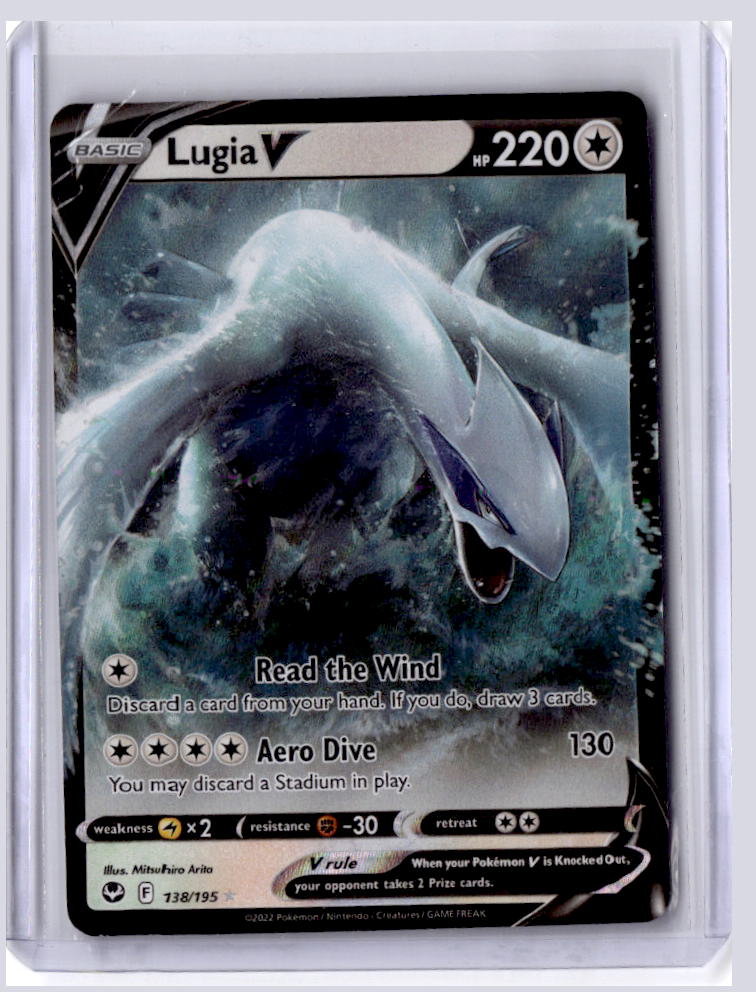 Lugia V 2022 Pokemon Silver Tempest Holo Rare V 138/195