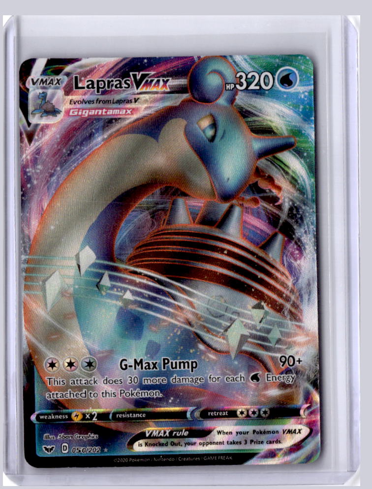Lapras VMAX 2020 Pokemon Sword & Shield Holo Rare VMAX 050/202