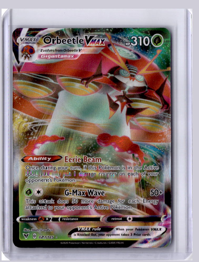 Orbeetle VMAX 2020 Pokemon Vivid Voltage Holo Rare VMAX 021/185