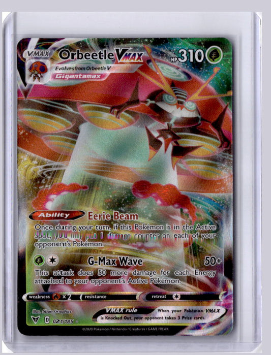 Orbeetle VMAX 2020 Pokemon Vivid Voltage Holo Rare VMAX 021/185