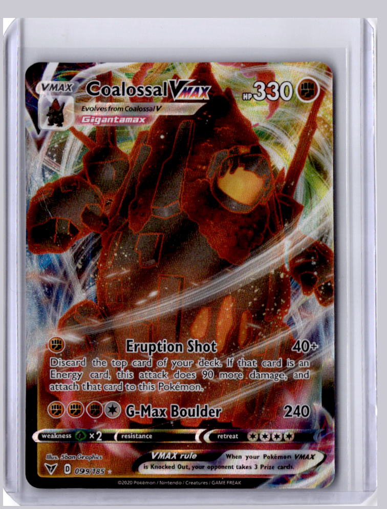 Coalossal VMAX 2020 Pokemon Vivid Voltage Holo Rare VMAX 099/185