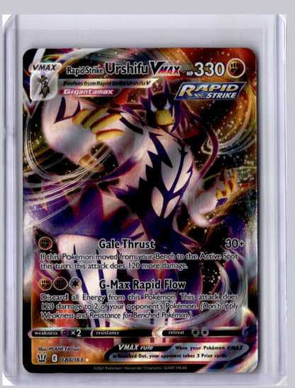 Rapid Strike Urshifu VMAX 2021 Pokemon Battle Styles Holo Rare VMAX 088/163