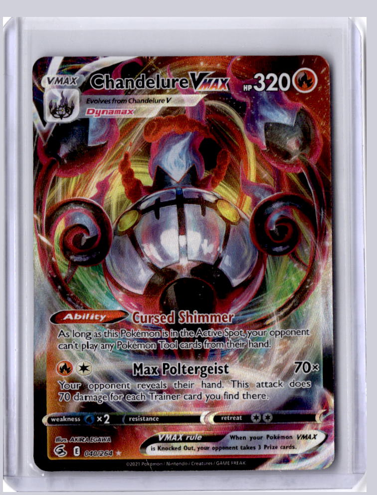 Chandelure VMAX 2021 Pokemon Fusion Strike Holo Rare VMAX 040/264