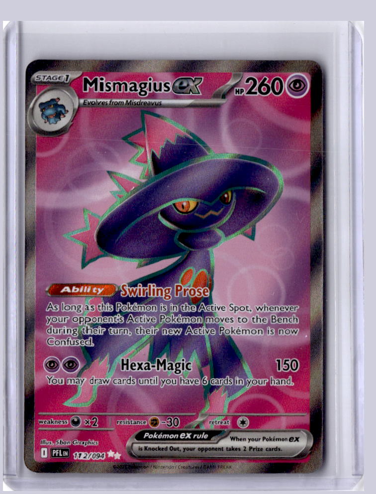Mismagius ex 2025 Pokemon Phantasmal Flames Ultra Rare 112/094