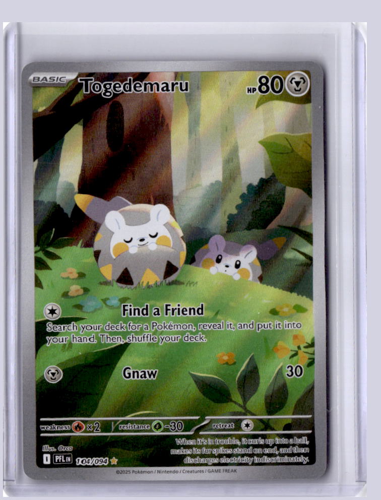 Togedemaru 2025 Pokemon Phantasmal Flames Illustration Rare 104/094
