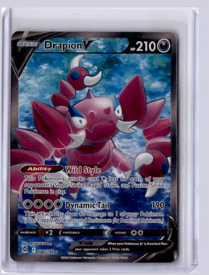 Drapion V 2022 Pokemon Lost Origin Ultra Rare 182/196