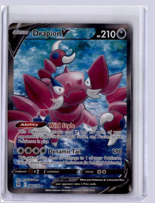 Drapion V 2022 Pokemon Lost Origin Ultra Rare 182/196