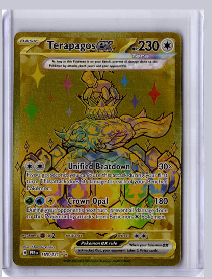 Terapagos ex 2024 Pokemon Prismatic Evolutions Hyper Rare 180/131