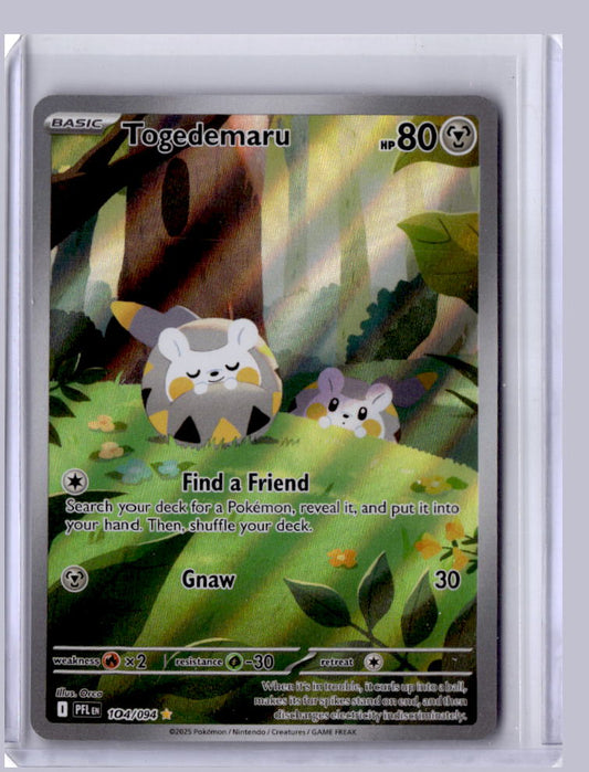 Togedemaru 2025 Pokemon Phantasmal Flames Illustration Rare 104/094