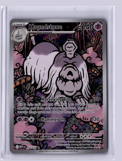 Houndstone 2025 Pokemon Mega Evolution Shiny Rare 145/132