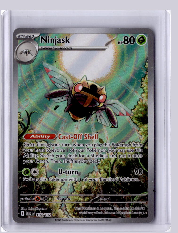 Ninjask 2025 Pokemon Mega Evolution Shiny Rare 137/132