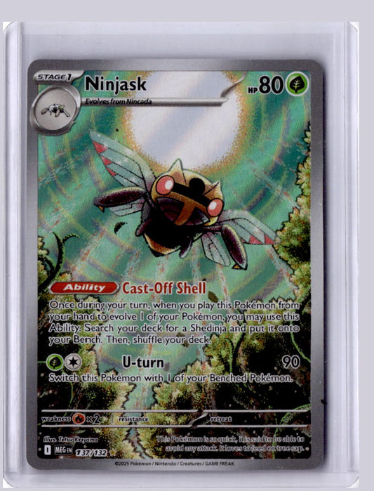 Ninjask 2025 Pokemon Mega Evolution Shiny Rare 137/132