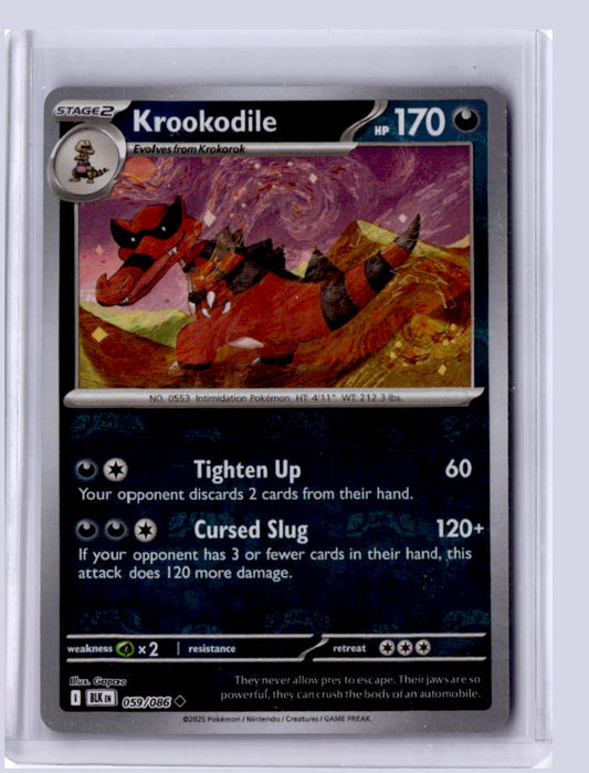 Krookodile 2025 Pokemon Black Bolt Masterball 059/086