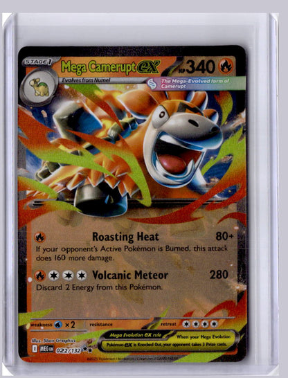 Mega Camerupt ex 2025 Pokemon Mega Evolution Double Rare 022/132
