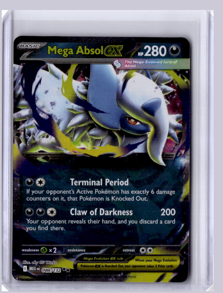 Mega Absol ex 2025 Pokemon Mega Evolution Double Rare 086/132