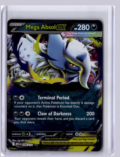 Mega Absol ex 2025 Pokemon Mega Evolution Double Rare 086/132