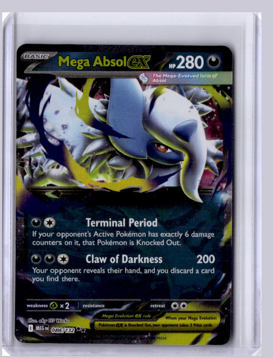 Mega Absol ex 2025 Pokemon Mega Evolution Double Rare 086/132