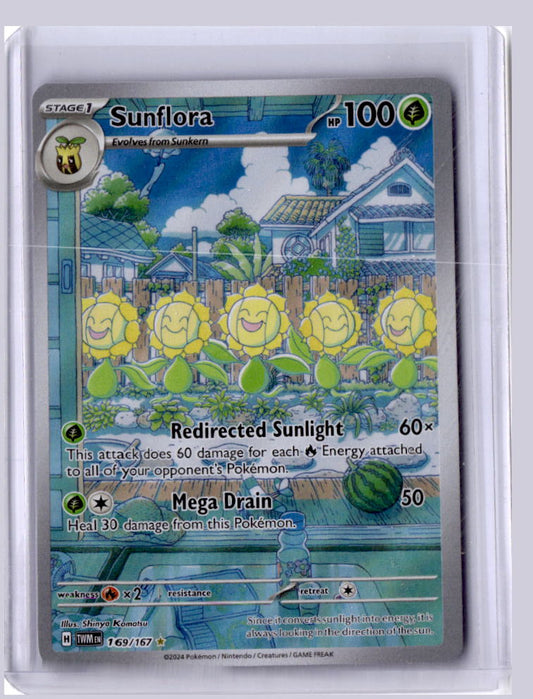Sunflora 2024 Pokemon Twilight Masquerade Illustration Rare 169/167