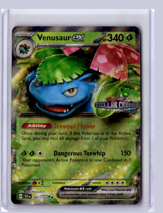 Venusaur ex 2024 Pokemon Stellar Crown Double Rare 001/142