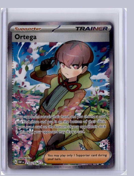 Ortega 2023 Pokemon Obsidian Flames Ultra Rare 219/197