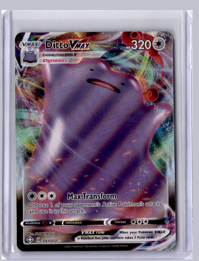Ditto VMAX 2021 Pokemon Shining Fates Holo Rare VMAX 051/072