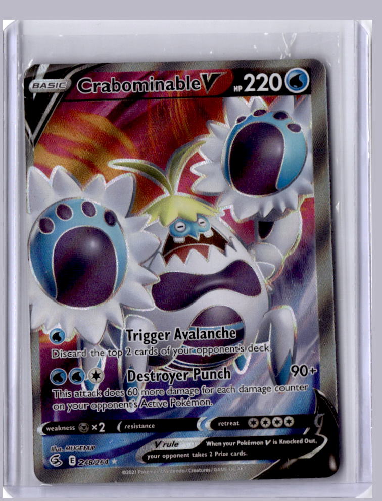 Crabominable V 2021 Pokemon Fusion Strike Ultra Rare 248/264
