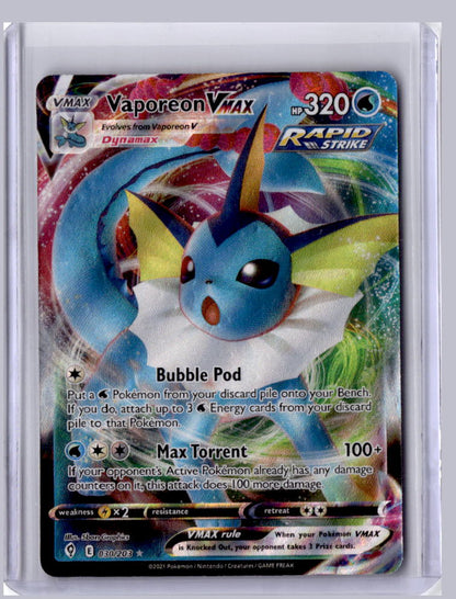 Vaporeon VMAX 2021 Pokemon Evolving Skies Holo Rare VMAX 030/203
