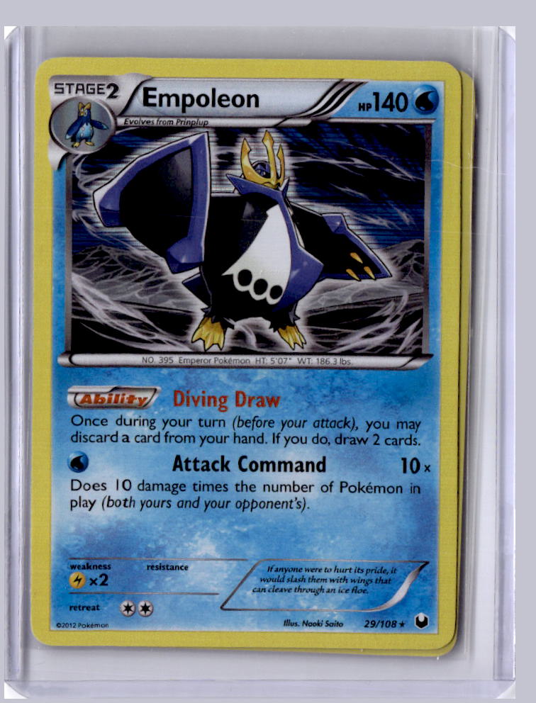 Empoleon 2012 Pokemon Dark Explorers Rare Holo 029/108