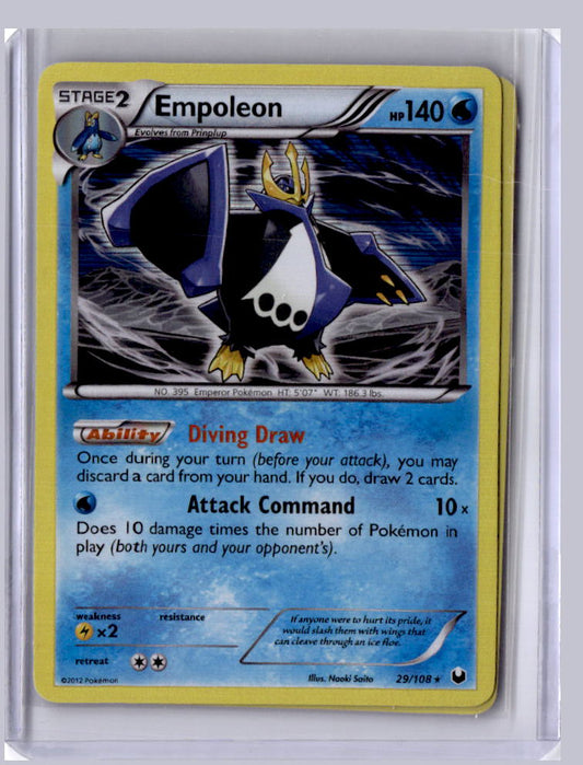 Empoleon 2012 Pokemon Dark Explorers Rare Holo 029/108