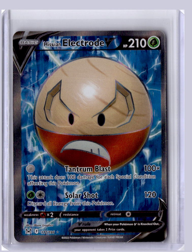 Hisuian Electrode V 2022 Pokemon Lost Origin Ultra Rare 172/196