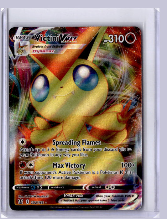 Victini VMAX 2021 Pokemon Battle Styles Holo Rare VMAX 022/163