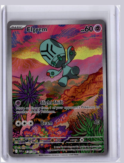 Elgyem 2025 Pokemon Black Bolt Illustration Rare 120/086